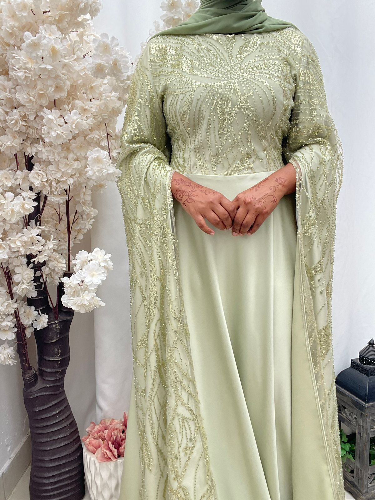 The Latifa Caped Sleeve Dress