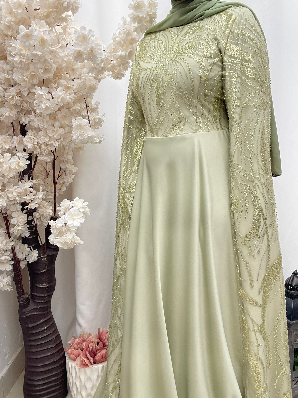 The Latifa Caped Sleeve Dress