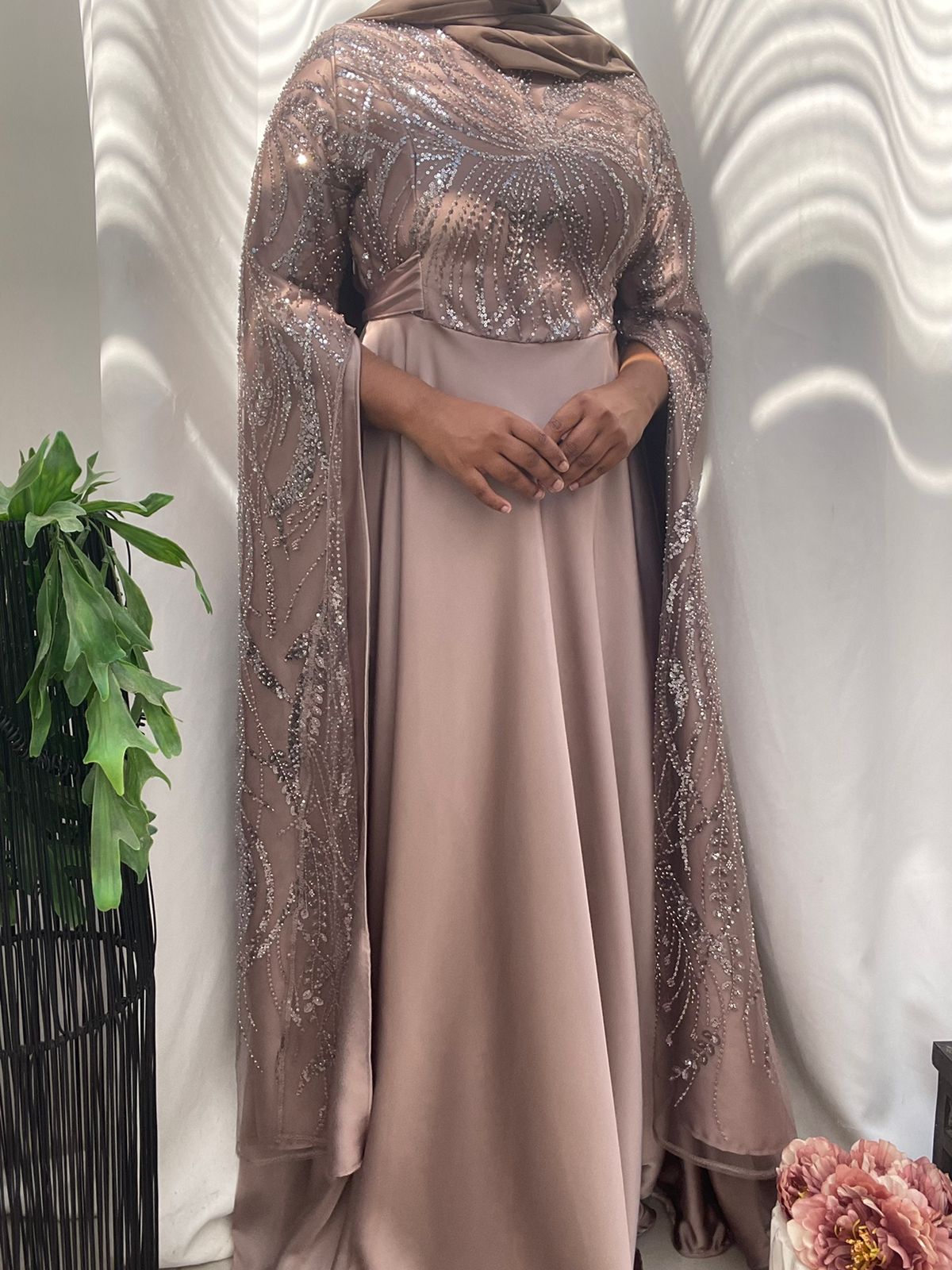 The Latifa Caped Sleeve Dress